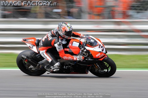 2009-05-09 Monza 2580 Superbike - Qualifyng Practice - Max Biaggi - Aprilia RSV4 Factory